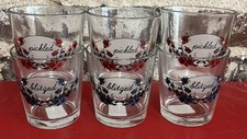 Set Of 6 Glass Tumblers Pickled Blitzed *3F picture