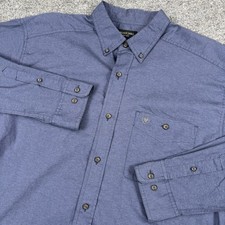 Ariat Pro Series Shirt Mens Large Blue Long Sleeve Button Down Western Workwear picture
