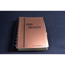 Vintage Union Contracts Book D.W. Middleton Comb Bound Labor Relations Reference picture