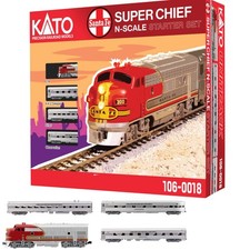 KATO N Scale Santa Fe ATSF Super Chief Train Starter Set 106-0018 Track picture