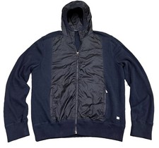 Zegna Sport Ermenegildo Zegna Men's XXL Full Zip Hybrid Hoodie Jacket Navy Blue picture
