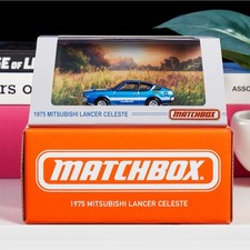 Matchbox Collectors 1975 Mitsubishi Lancer Celeste Blue 1:64 Mattel Creations picture