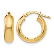 Leslie's Hoop Earrings 17x15mm 14k Yellow Gold Women's Hollow picture