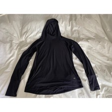 Gap GapFit Breathe Hoodie Black Long Sleeve First Layer Activewear Size Medium picture