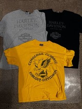 Lot Of 3 Vintage Harley Davidson Men's Graphic T-Shirts picture