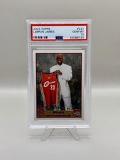 2003 TOPPS #221 LEBRON JAMES ROOKIE RC PSA 10 picture