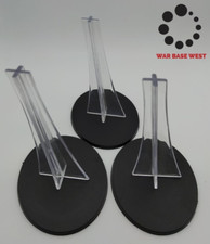 Lot Of 3 120mm x 92mm Large Oval Bases + Flying Stems Used For Warhammer 40k   picture