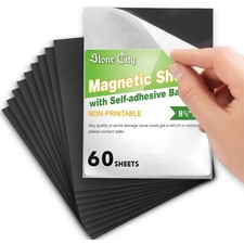 60 PK Self-Adhesive Magnetic Sheets 8.5 x 11 Inch 20Mil Strong Flexible Thick picture