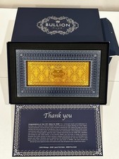 2026 APMEX Limited Edition Happy Holidays 1 gram .999 Fine Gold Foil Note picture
