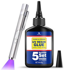 UV Resin Kit with Light 60G UV Glue for Bonding & Curing in Seconds Professional picture