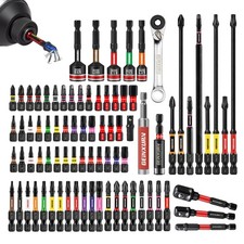 Geinxurn 82Pieces Impact Screwdriver Bits Set, Magnetic S2 Steel Phillips/Squ... picture