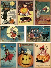 Vintage Halloween Cards Assortment with Envelopes, 24 Pack Victorian Halloween G picture