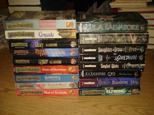 Forgotten Realms lot of 17 fantasy paperbacks R.A. Salvatore/TSR/Wizards Coast + picture
