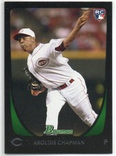 2011 Bowman Aroldis Chapman #197 Rookie Card Cincinnati Reds Black MLB RC QTY+ picture