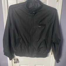 VTG Members Only Retro Bomber Windbreaker Jacket Men’s XXL Long Black picture
