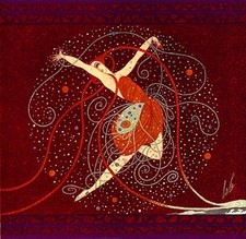La rose au pollen de diamants 22x30 Art Deco Print by Erte picture