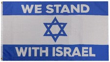 3x5 Foot I Stands with Israel Flag USA Solidarity Together Jewish National Flags picture