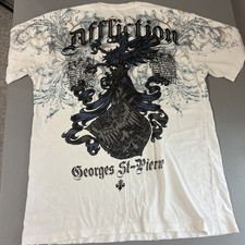 Vintage Affliction Tee Shirt Large Georges St Pierre RUSH Signature Series UFC picture