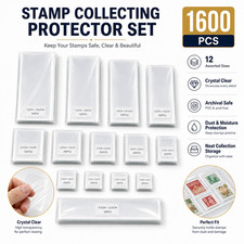 1600Pcs Stamp Collecting Bags 16 Assortment OPP Clear Holders for Album Storage picture