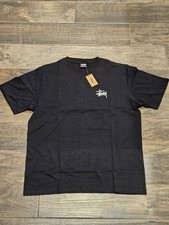 Stussy Basic Tee Black White Logo T-Shirt Men's Size Medium M Excellent... picture
