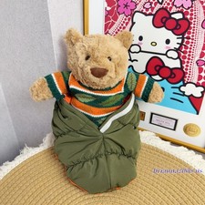 Jellycat cute green Bartholomew Bear HikingOutfit Soft plush toys 11in picture