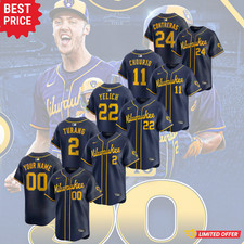 HOT Milwaukee Baseball Jersey Yelich Chourio Contreras Custom Printed Fan Shirt picture