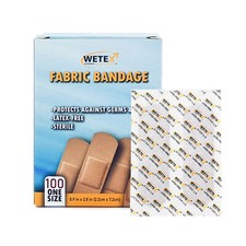 BROWN ELASTIC FABRIC ADHESIVE BANDAGES, PLASTER picture
