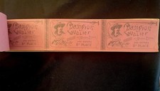 Antique French S.F. Cody Champion Cavalier Ticket Booklet 94 Original Tickets picture