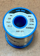 Alpha Metals Wire Solder Sn63Pb37 .025” Pure Core Aqualine 1lb, NOS picture
