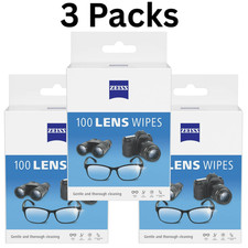 ZEISS Gentle and Thorough Cleaning Eyeglass Lens Cleaner Wipes, 100 Count 3 PACK picture