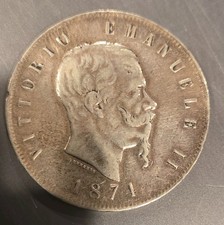 Italy Kingdom, 5 LIRE .900 SILVER, Victorio Emanuele picture