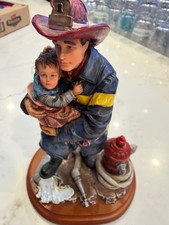 Vintage 1997 Vanmark Red Hats of Courage Hero Firefighter Figurine Ltd 4/521 picture