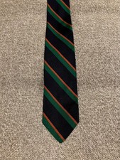 Vintage Brooks Brothers Tie - Blue with Green and Orange Stripe picture