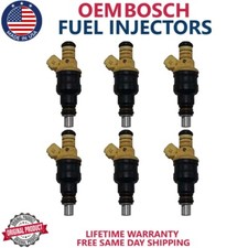 6x OEM Bosch Fuel Injectors Fits 1990-1991 Chrysler Daytona 3.0L V6 #0280150812 picture