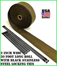 Thermal Header Pipe Tape Titanium Lava Exhaust Wrap 2