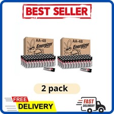 (2 pack) Energizer MAX AA Alkaline Batteries 48 Pack Double A 1.5V Powerseal New picture