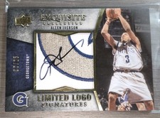 2012-13 Upper Deck Exquisite Allen Iverson Limited Logo Patch Auto #9/25 AI Rare picture
