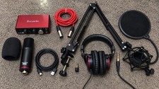 Focusrite Scarlett Solo Studio 3rd Gen Bundle Mic Headphones Boom Arm Cables picture