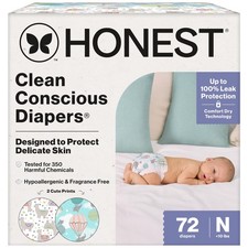 Daytime Diapers, All The Alpacas, Size Newborn, 72 Count picture