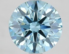 2.50 Cts ROUND Fancy Vivid Blue VS2 Clarity IGI Certified Lab Grown CVD Diamond picture