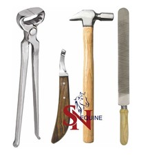 Horse Hoof Care Kit 4 PCS Farrier Set with 14