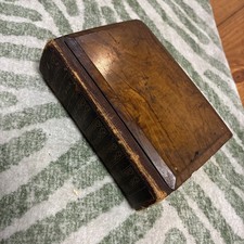 Rare Antique 1868 Holy Bible American Bible Society Mauchline Ware Wood Binding picture