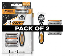 2 pack BIC Flex 5 Blade Refillable Razors, Men's, picture