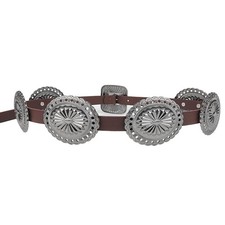 UTOWO Womens Western Cowboy Disc Belt Vintage Cowgirl Concho Leather Belts Boho picture