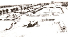 Fort Bridger in 1889 Uinta County Wyoming RPPC Postcard Aerial View Birds Eye picture