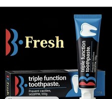 B•Fresh Triple Function Fluoride Toothpaste Mint Prevent Cavities1450PPM 100g picture