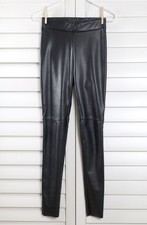 WOLFORD $425 Faux Leather Stretch Pull On Moto Leggings Pants Size US 6 picture