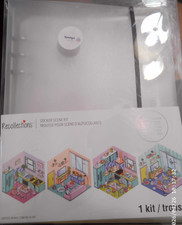NEW Recollections sticker scene kit 3 ring binder & tools 4 scenes KITCHENS picture
