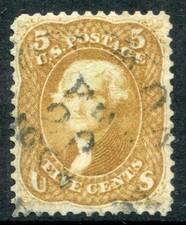 1861-62 United States 5¢ Jefferson Postage Stamp #67 VF Grade 70 Certified picture