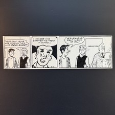 Archie Original Comic Art Signed Dan DeCarlo Riverdale Daily Strip 1985 Jughead picture